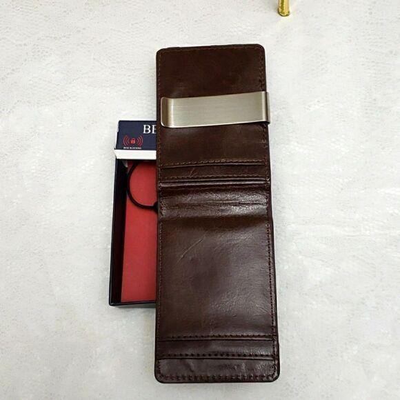 Beau Brummel Soho Money Clip Slim Pocket Wallet New - Picture 4 of 5
